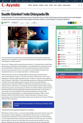 Ayyıldız- Sualtı Günleri'nde Dünyada İlk